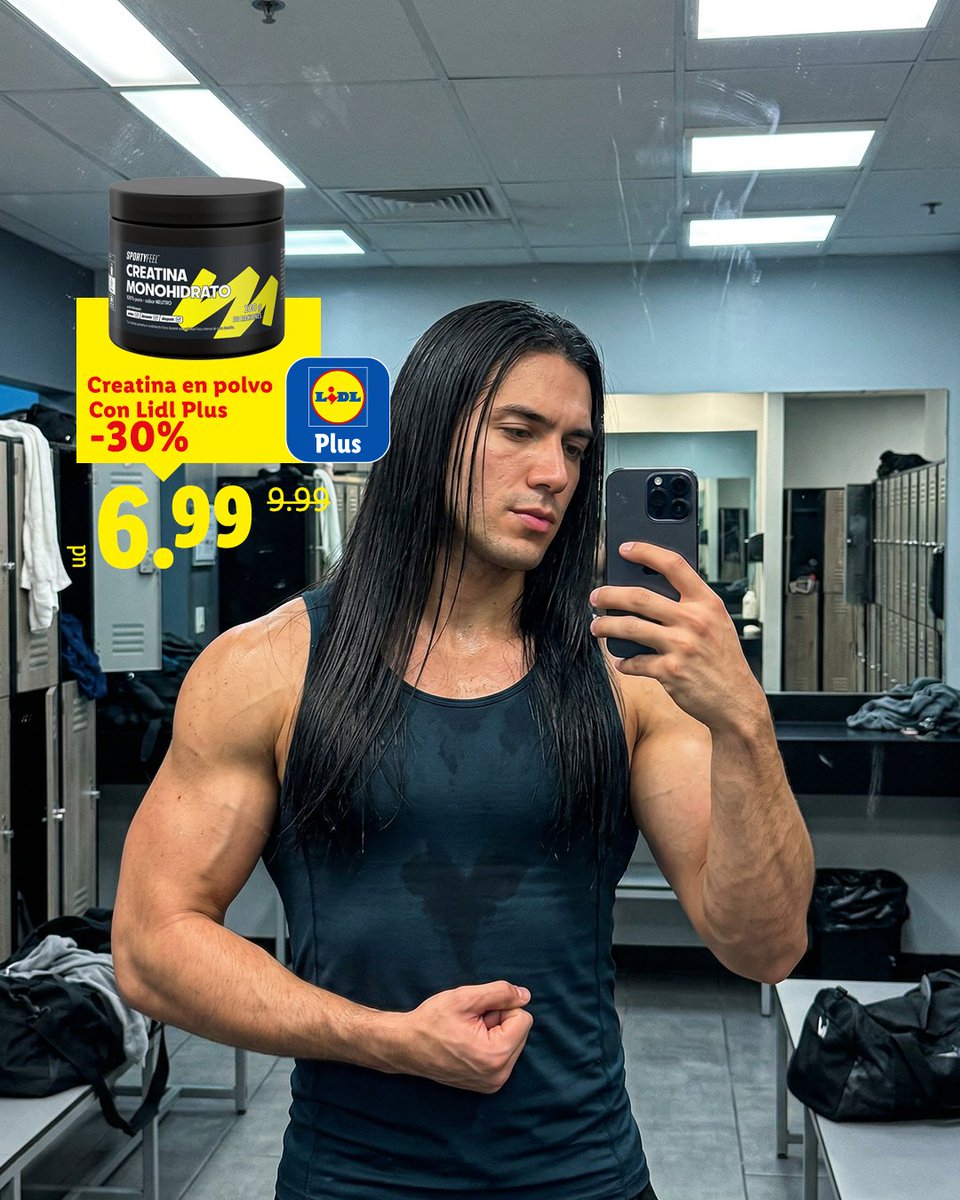 lidlespana's tweet photo. Cuando tu gymbro confunde creatina con keratina.

Con la creatina aumenta el rendimiento, no el alisado. https://t.co/TVbCbQJ974