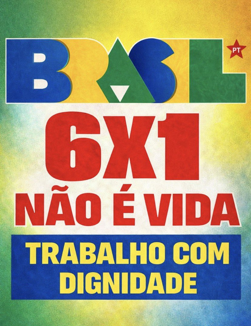 6X1 NÃO É VIDA
TRABALHO COM DIGNIDADE