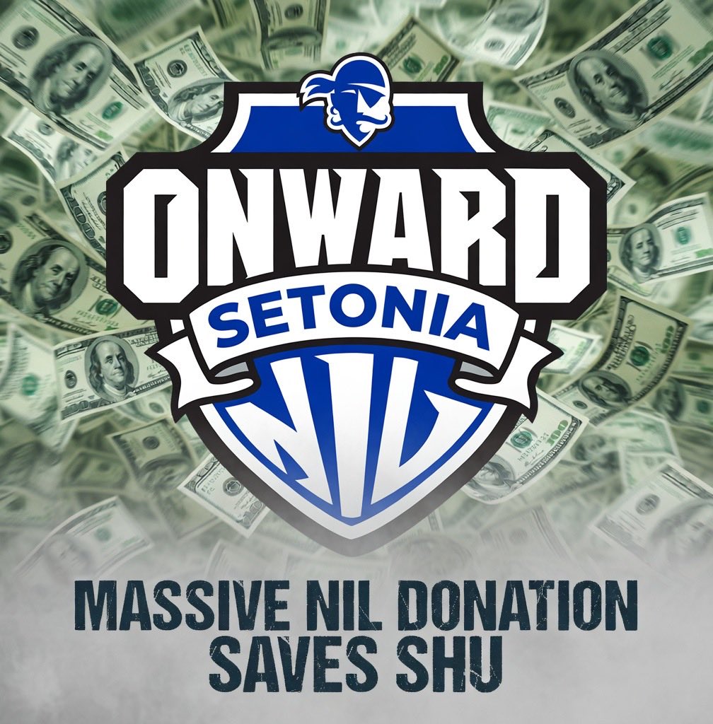 TheSetonion's tweet photo. BREAKING: An anonymous donor gave Seton Hall basketball a huge boost last night with a whopping $5 donation + a 12 pack of Barqs root beer. The question still remains how Coach Holloway will fill the remainder of the roster. #HalltheWayUp https://t.co/tI0JF2LjvU