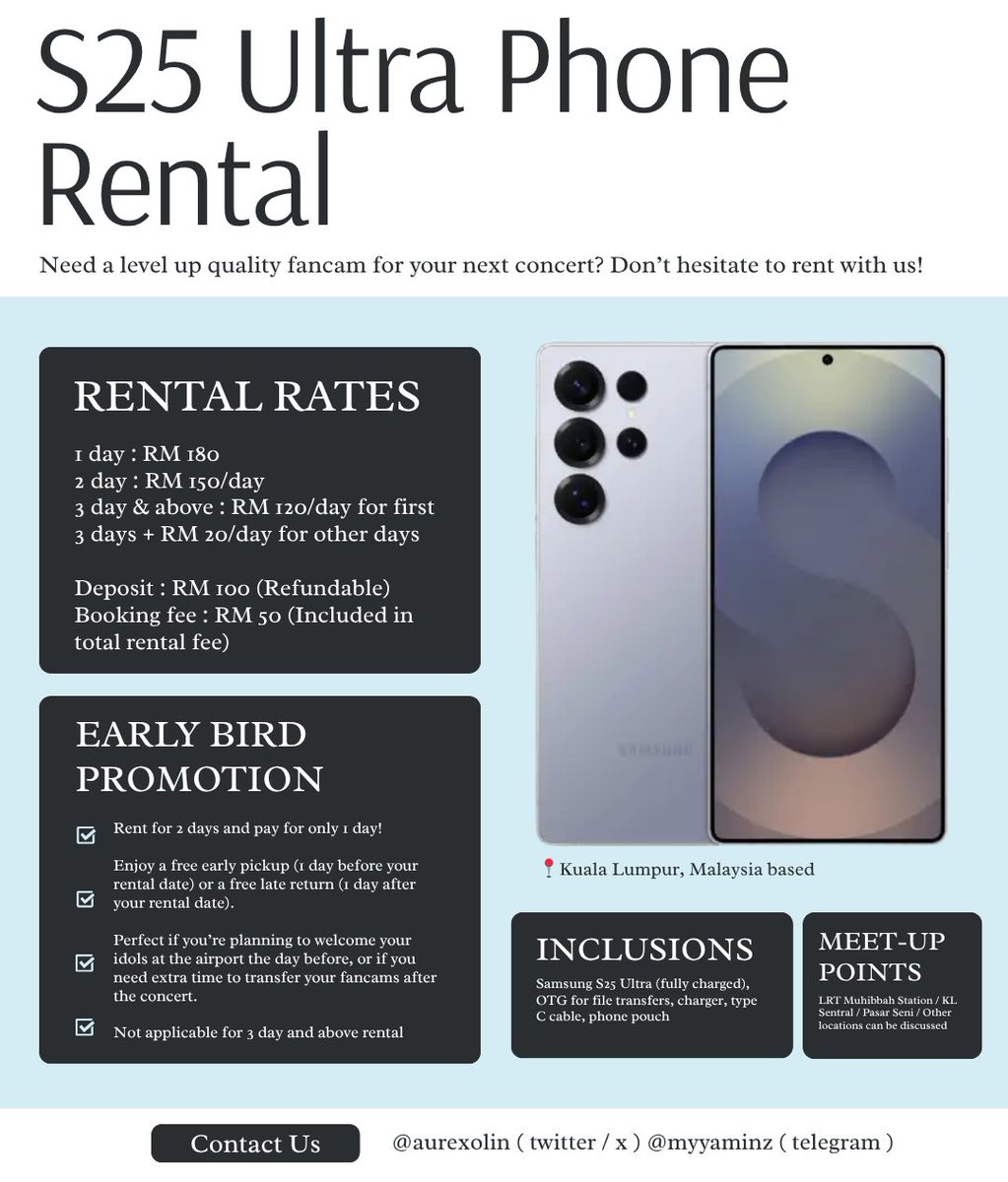 🌊 | S25U Phone Rental tweet media