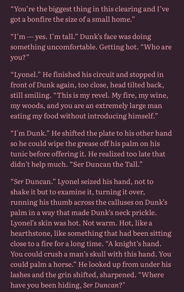 Dunk crashes a suspicious party in the woods and meets Lyonel :)
