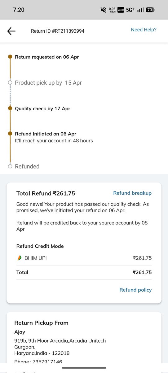 notsharma_'s tweet photo. Hey @AjioCares , this is honestly unacceptable. It’s been way too many days and I still haven’t received my refund. How long am I supposed to wait? This kind of delay is frustrating and disappointing. Please resolve this immediately or I’ll be forced to escalate this further. https://t.co/NyJDcs1ndm