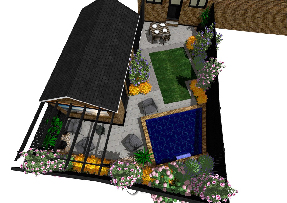 mpgardendesigns's tweet image. I designed a modern, structured rear garden in Pontefract centred on a raised pond to give the space presence and clear flow from the house to the boundary.  wix.to/eYtpJIl #gardendesign #landscapedesign