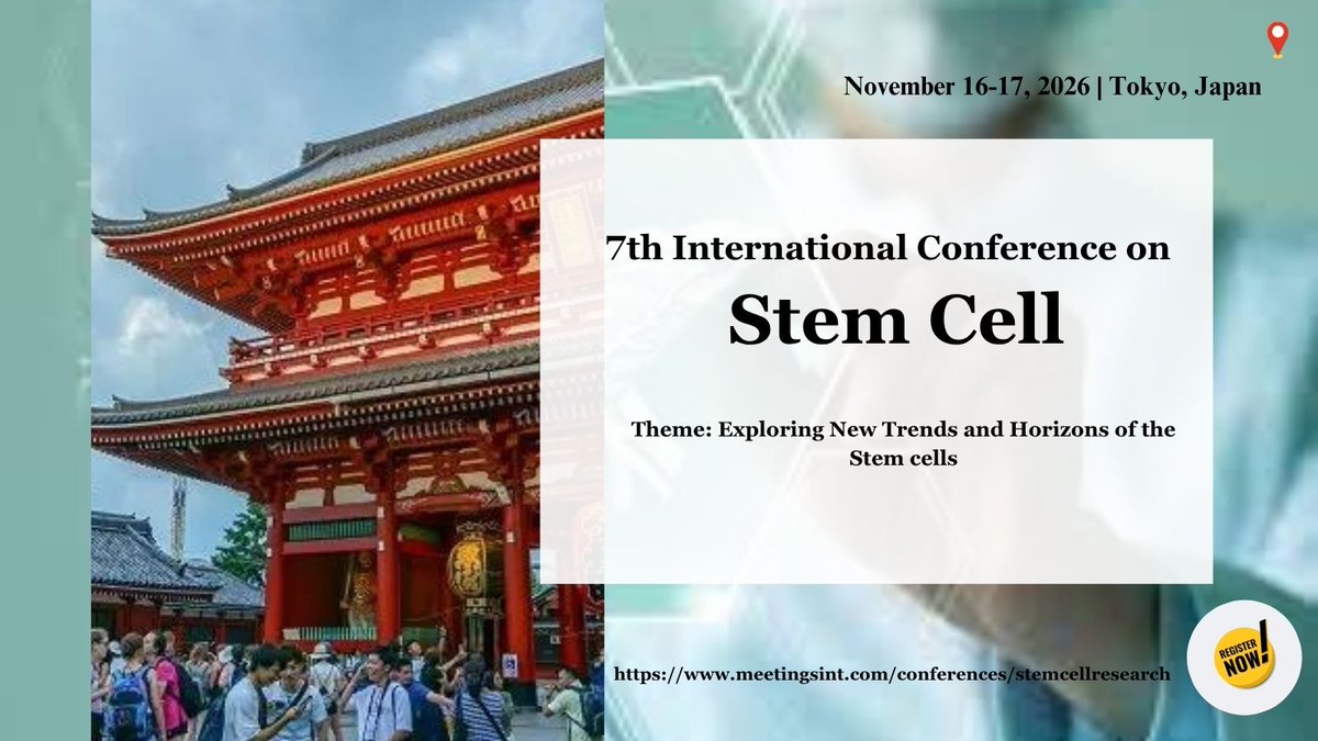 Stemcellmeets's tweet photo. 📢 7th International Conference on Stem Cell
📍 Tokyo 🇯🇵
📅 Nov 16–17, 2026
🔬 New trends &amp; horizons in stem cells
🌐 https://t.co/luByyMc6mx
#StemCell #Tokyo2025 #Biotech #RegenerativeMedicine https://t.co/5bud9Y5zHb