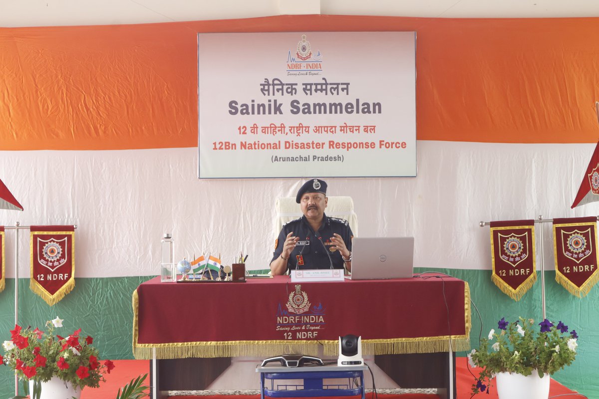 12bnndrf's tweet image. Shri Anil Bisht, DIG (E&amp;amp;NE) Zone NDRF visited @12NDRF 
 13–15 April 26 and interacted #rescuers,reviewed #training, #equipment, #demonstrations, team’s readiness. He encouraged the rescuers to stay disciplined, #fit and always prepared for emergencies. 
@NDRFHQ