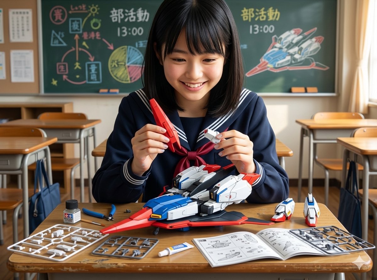 女子ガンプラ部👩‍🎓 このクオリティのZガンダムWRは素直にほしいな🤭