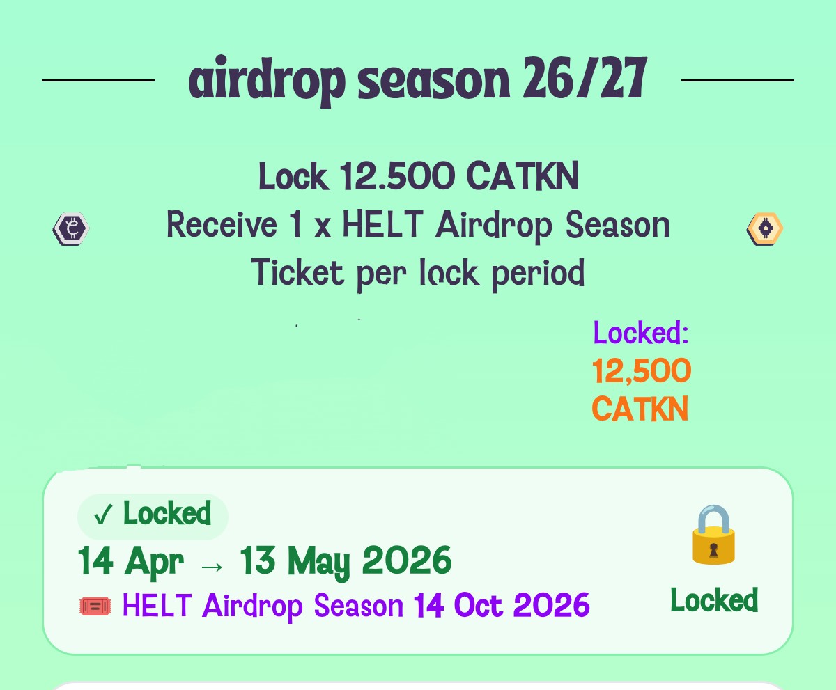 Darkangelus66's tweet image. Good morning 🌞 I just LOCKED my $CATKN 🔐

With @The_Life_Bomb, every day is pure fire… and now I'm 100% sure to be eligible for the next airdrop!  
No more bad surprises if I spend too much, everything is safely locked in the app 🔥

Let’s go, this is gonna BOMB!! 🚀

#M2E