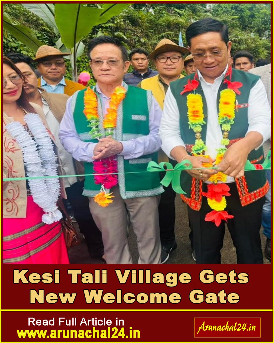 Arunachal24in's tweet image. Kesi Tali village gets a welcome gate, boosting identity and culture. MLA assures further development support.

story Link- arunachal24.in/arunachal-kesi…

#Arunachal #VillageNews #Development #Northeast #India