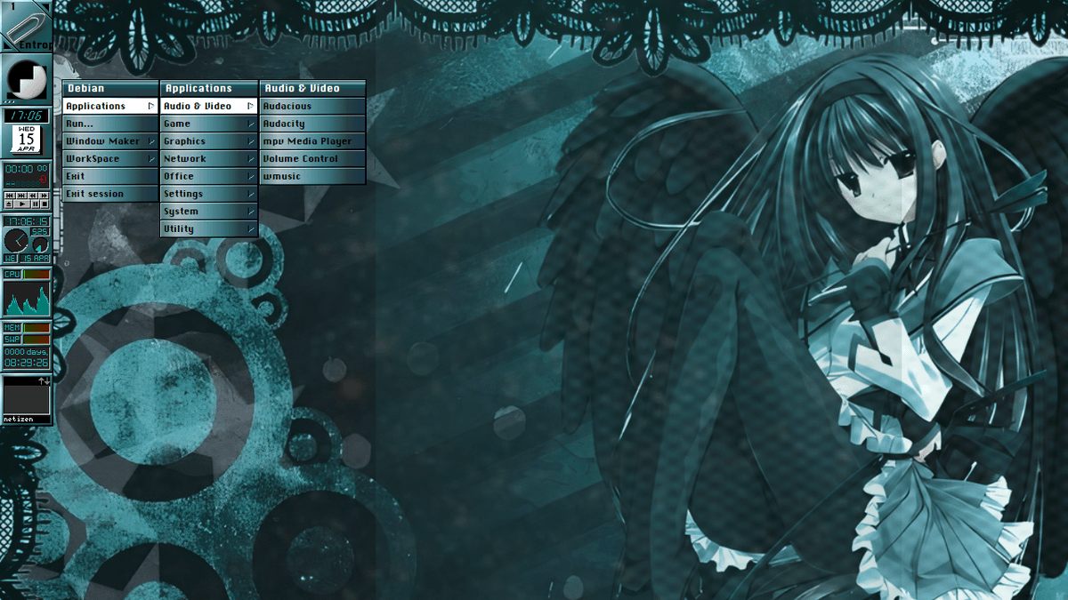 bot_unixporn's tweet image. [WindowMaker] A WindowMaker rice I made! It's based off of Homura Akemi. I'm.. not really satisfied with the color palette, but whatever floats the dockapps' boat.
Link: redd.it/1sm3xdt

#unixporn #linux #screenshot