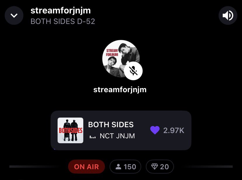 🔴 @StreamForJNJM is now ON-AIR

🎯 200 listeners 

แอดมินเปิดห้องอยู่นะคะ มาเข้าห้องสตรีมกันเยอะ ๆ น้า วันนี้ขอ 200 listeners มาบูสยอด Both Sides กันค่ะ💪🏻

‼️ อย่าลืมเช็คการเชื่อมต่อด้วยนะคะ‼️

🖇️ stationhead.com/streamforjnjm

#สตรีมเพื่อเจโน่แจมิน