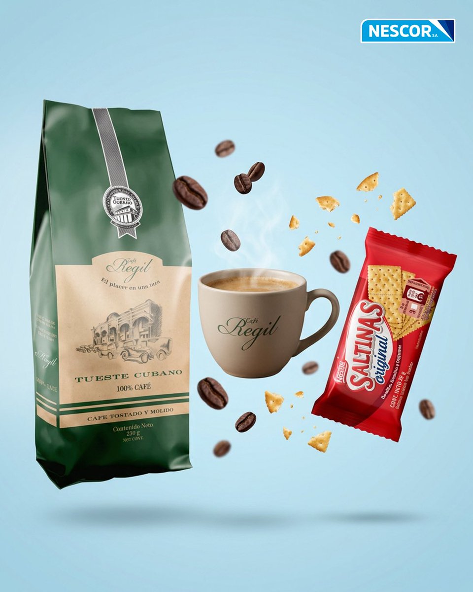 Café Regil + Galletas Saltinas…un dúo que convierte cualquier pausa en un momento delicioso. 😋

¿Te gusta esta combinación de sabores?

#NESCOR #CafeRegil #Saltinas