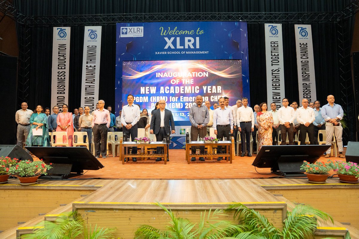 XLRIJamshedpur's tweet image. XLRI Jamshedpur inaugurated the PGDM (GM) and the 5th PGDM (HRM) for Emerging CHROs Batch 2026–27 on April 13, 2026, marking the start of a journey rooted in ethics, leadership, and meaningful impact.

#XLRI #XLRIJamshedpur #FutureLeaders