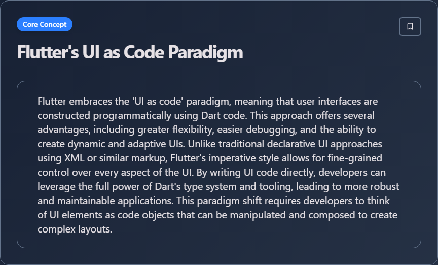 techielearnapp's tweet image. ✨ Passing Data to Stateless Widgets (Flutter Development)

Learn more on our app: play.google.com/store/apps/det…

#Flutter #MobileDev #CrossPlatform #FlutterDev #100DaysOfCode #DevLife