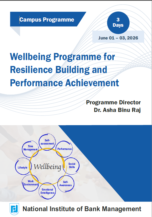 NIBMIndia's tweet image. NIBM Campus Programme on ‘Wellbeing Program for Resilience Building and Performance Achievement
Programme Director: Dr. Asha Binu Raj
Brochure: lnkd.in/dPVfXKQt
#Wellbeing #Performance #Achievement #ResilienceBuilding