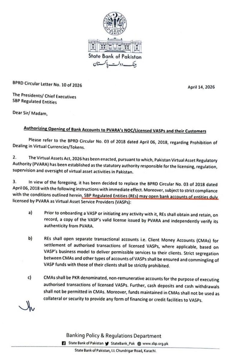 Discopari2's tweet photo. Breaking News Hype*
🚨 BIG: Pakistan just ENDED its 8-year crypto ban! 🇵🇰💥 
Banks can now work with licensed crypto firms ✅
Client funds = segregated &amp; protected 🔒 
No banks holding crypto themselves 📵
Pakistan is back in the game 🚀🌍 
#Pakistan #Crypto #Bitcoin #BTC #Web3 https://t.co/ez9jQbwqMs
