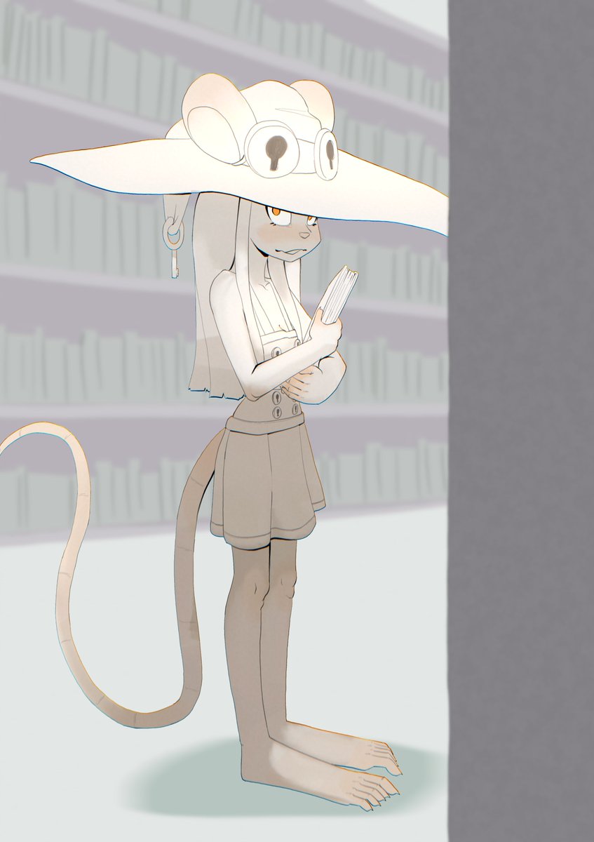 Tea, being the little bookworm that she is, can't stay out of the library for long