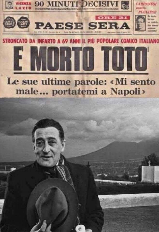 Il 15 aprile di 59 anni fa moriva Antonio de Curtis , l'immenso Totò.❤️