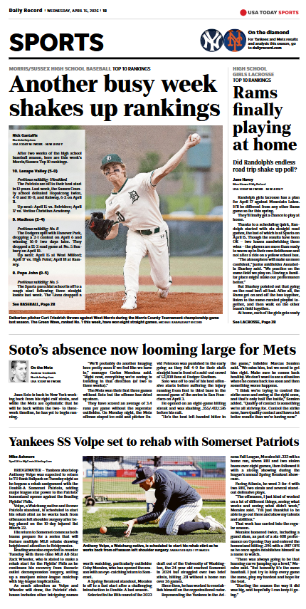 dailyrecordspts's tweet image. #NJBaseball and #NJLacrosse rankings in @dailyrecord print today, plus so much more online! subscribe.dailyrecord.com/offers #DR @APSE_sportmedia