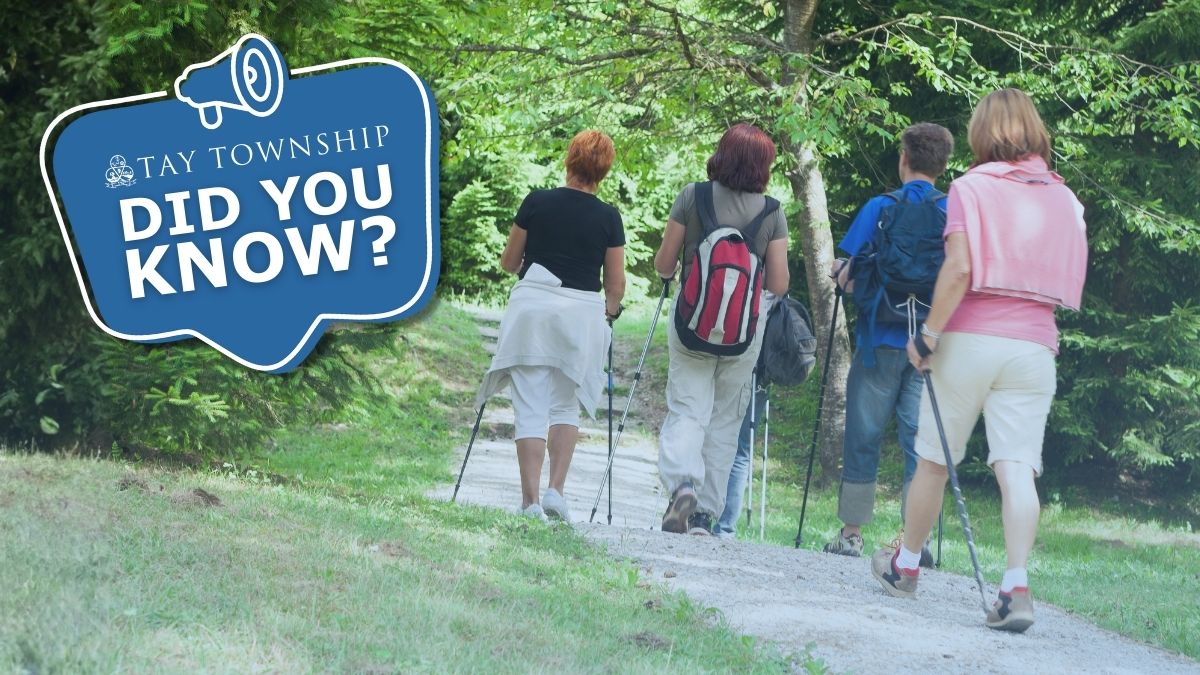 TayTownship's tweet image. #DYK that #TayTownship residents can borrow poles for pole walking free of charge?  

Pick-up is available during hours of operation at the Municipal Office in Victoria Harbour and at all three Tay libraries. Happy walking! 🚶‍♀️👟