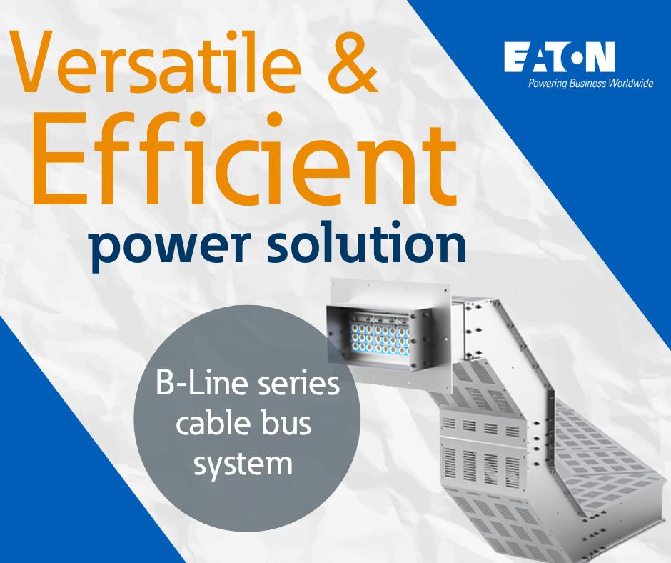 RiffleAssoc's tweet photo. Power up with Eaton’s Cable Bus! Eaton’s customizable, enclosed system manages high-capacity electrical loads from 600-35,000V and 800-5,000A. Ideal for data centers, utility plants, and more: https://t.co/7K9iCLvNHS https://t.co/xxFIzA4c1T