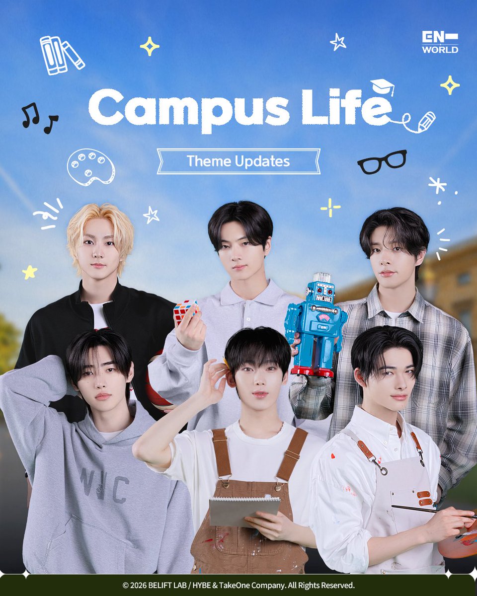 ENHYPENWORLD_X's tweet image. 🎒 Update Notice

ENHYPEN's 'Campus Life' !
We've prepared events to celebrate the game's half-anniversary and JAY's birthday.
Check them out in tomorrow's update!

Details 👉 tinyurl.com/ybv6krkp

 🎮Download Now
enhypenworld.com/store.html

#ENHYPENWORLD #엔하이픈월드
#ENHYPEN