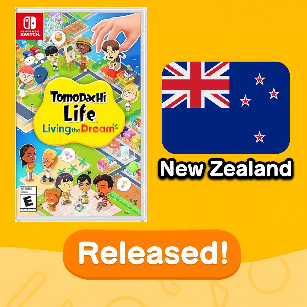 TomoLifeUpdates's tweet image. Tomodachi Life: Living the Dream has been released in New Zealand.