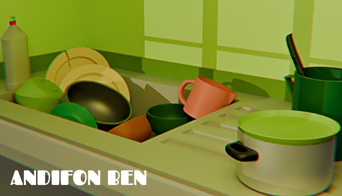 AndifonBen's tweet image. A little side quest 🙂
"The Kitchen Sink"
Render engine: Cycles
#3dart
#BlenderRender