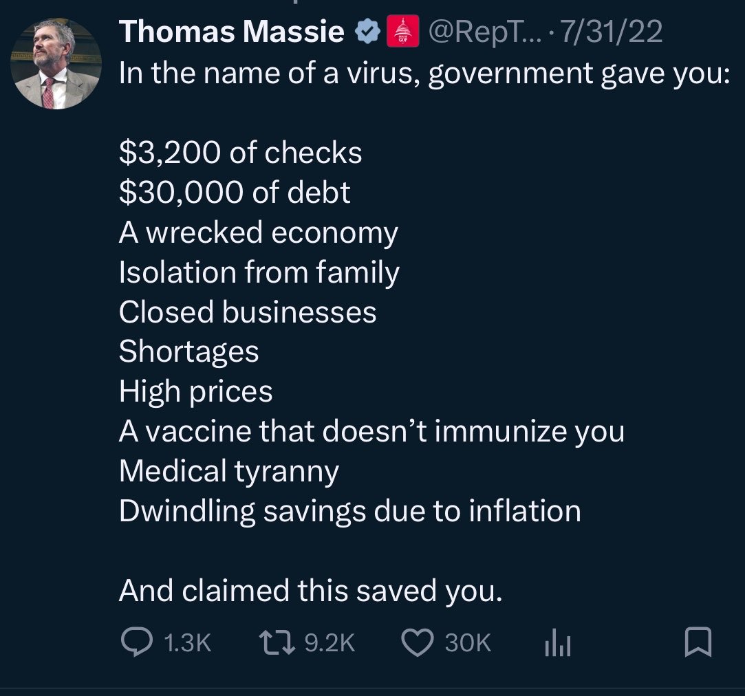 Thomas Massie tweet media