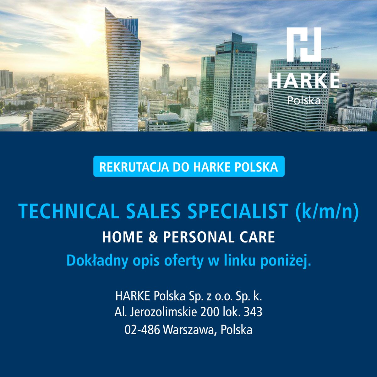 harkegroup's tweet photo. HARKE GROUP | Rekrutacja do HARKE Polska

Poszukujemy TECHNICAL SALES SPECIALIST (k/m/n) do naszego zespołu Home &amp; Personal Care.

Szczegóły: https://t.co/CHrpCxa8jO

#hiring

The Right Chemistry | Connecting Global Markets | One Partner. One Responsibility https://t.co/mYsFYmD5wF