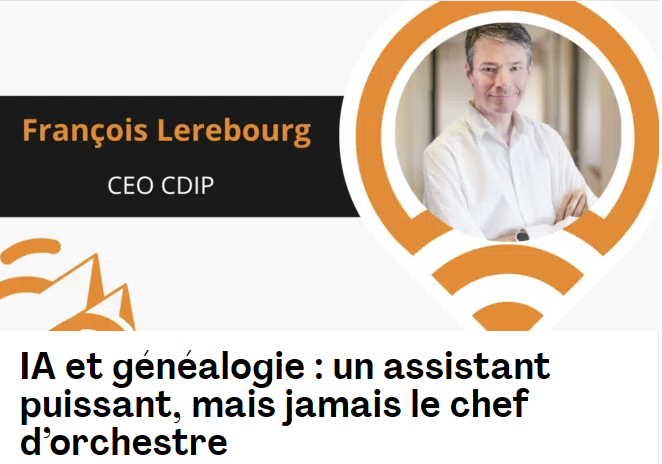 Geneatique's tweet photo. Un article avec une interview de François Lerebourg sur l'IA dans Généatique 2026
https://t.co/CKEH0BY1p7 

#généalogie #presse #pasiongénéalogie #IA https://t.co/B5eeVd8ZJ5