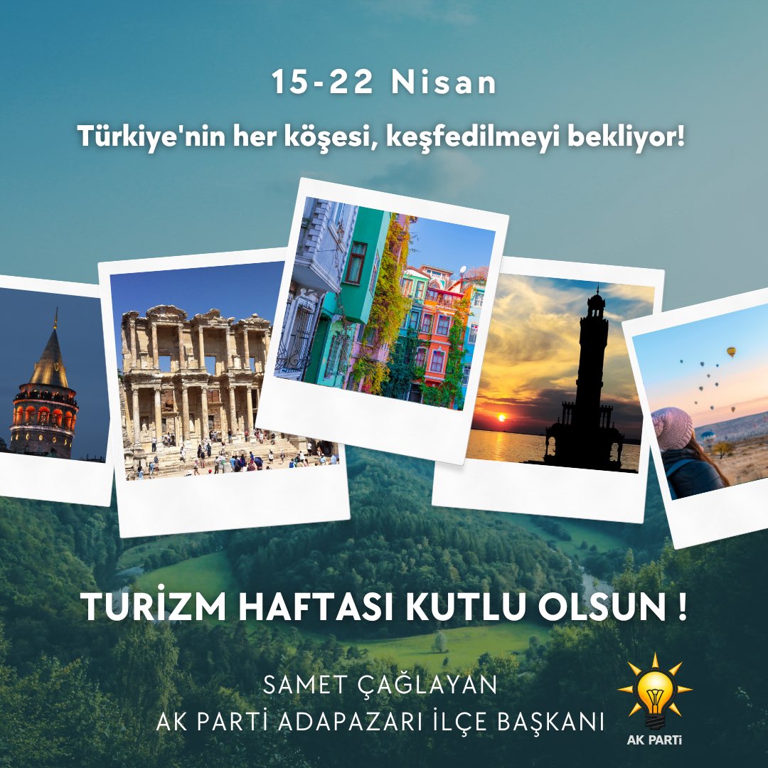 Turizm Haftası; ülkemizin doğal, tarihi ve kültürel zenginliklerini tanıtmak adına önemli bir fırsattır.

Turizm; ekonomik kalkınmanın yanı sıra kültürler arası bağları güçlendiren değerli bir köprüdür.

Bu vesileyle turizm sektöründe emek veren herkese teşekkür ediyor, Turizm