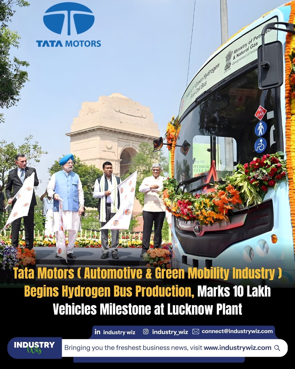 Industry_wiz's tweet image. Tata Motors has started hydrogen bus production at its Lucknow facility—marking a significant step in advancing clean and sustainable transportation.

#TataMotors #GreenMobility #HydrogenEnergy #ElectricVehicles #FutureMobility #IndustryUpdate #industrywiz #industry