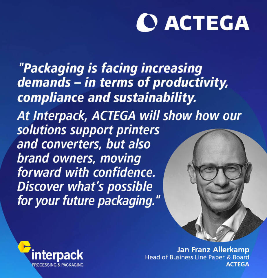 ACTEGA_global's tweet photo. Just a few weeks to go until #Interpack 2026 starts. For paper and board applications, #ACTEGA will showcase advanced #coatings developed to address evolving market trends and stringent regulatory requirements. Meet our team from May 7–13 at booth D59: https://t.co/SWreGN8wPV https://t.co/kJ7G049Igx