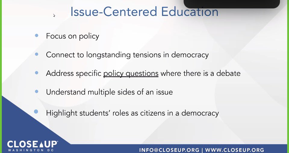 SCoguer's tweet photo. Great session with @CloseUp_DC and their resources to help teach Civics ed with unbiased awareness and insight! Thanks @KEDC1 @passport2lead @DrJWEvansJr @KingWendy_m for another helpful PD session. https://t.co/CqnrAssQCI