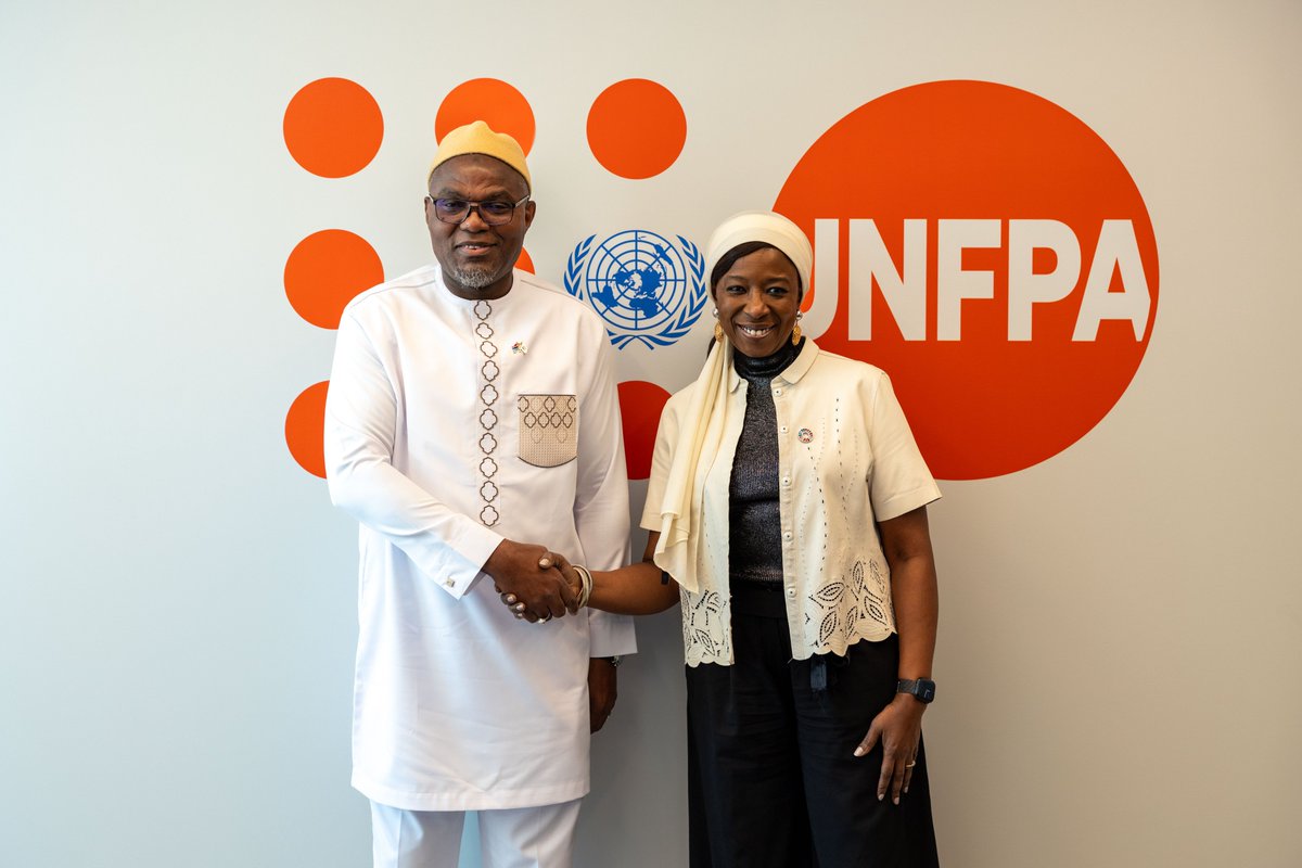 Honoured to meet with H.E. Muhammed B.S. Jallow, Vice-President of The Gambia.

Grateful for his steadfast leadership in championing maternal and newborn health.

<a href="/UNFPA/">UNFPA</a> is committed to implementing the visionary roadmap to reduce maternal deaths across the country.