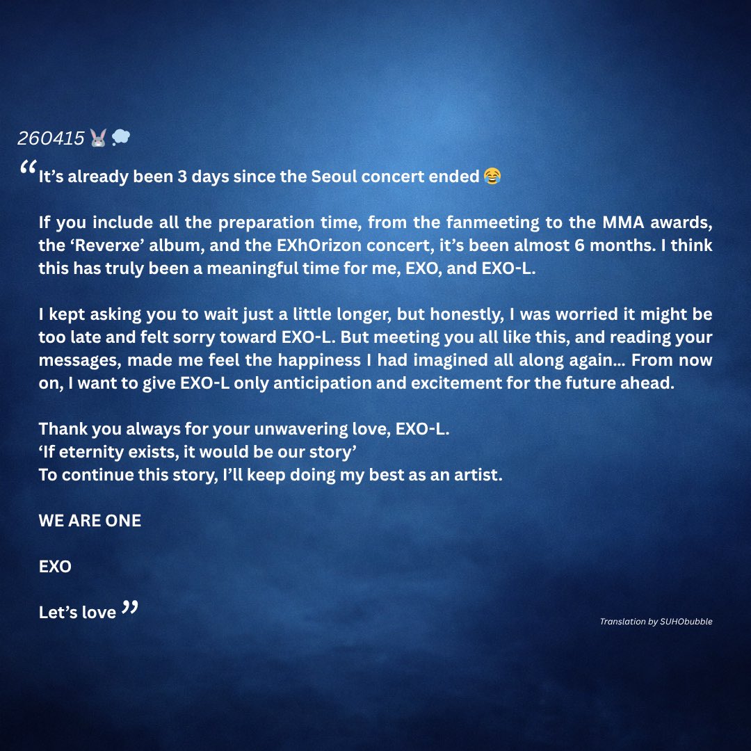 SUHO bubble tweet media