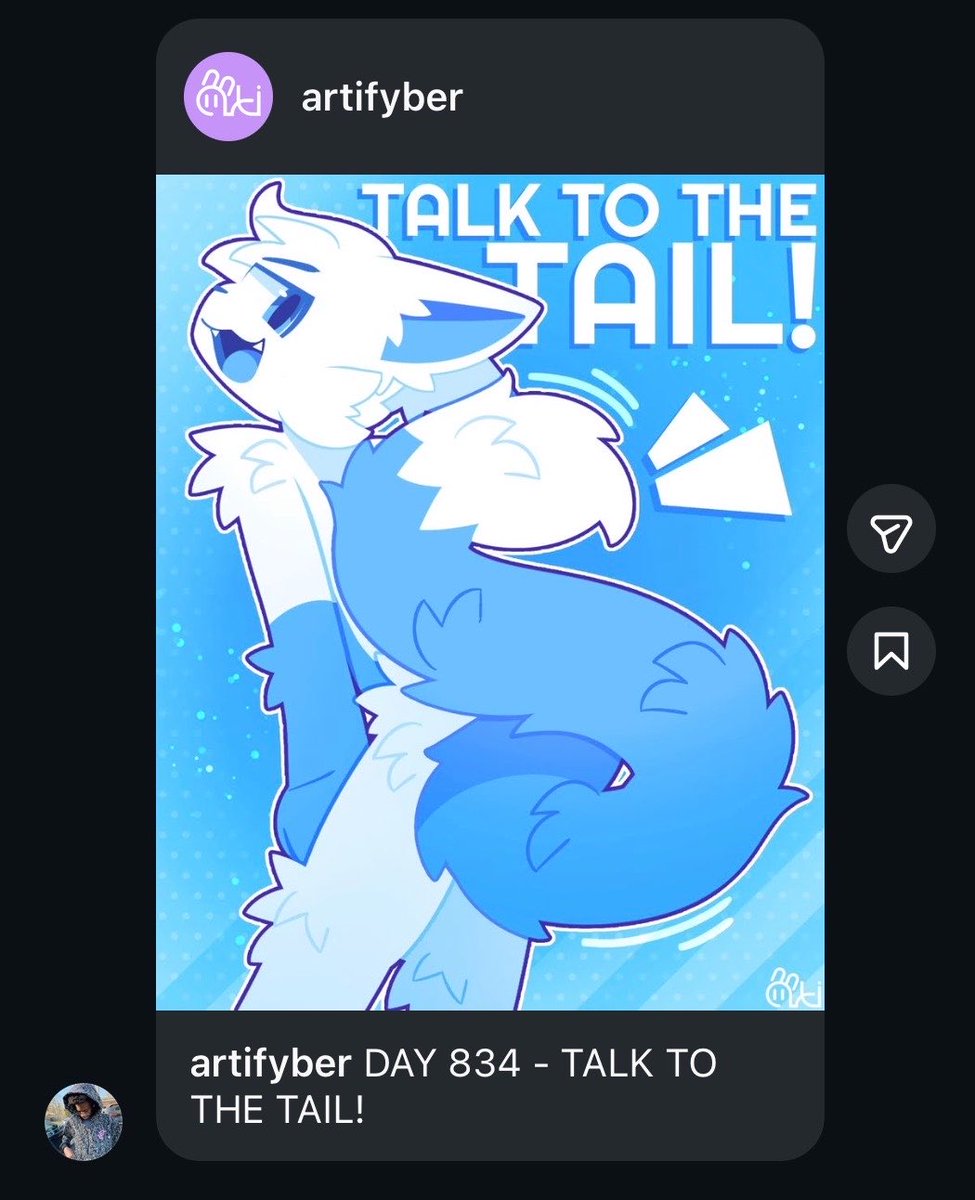 my irl sends me furry art on insta but when I open the post it doesn’t say that he liked said post #fake #larper