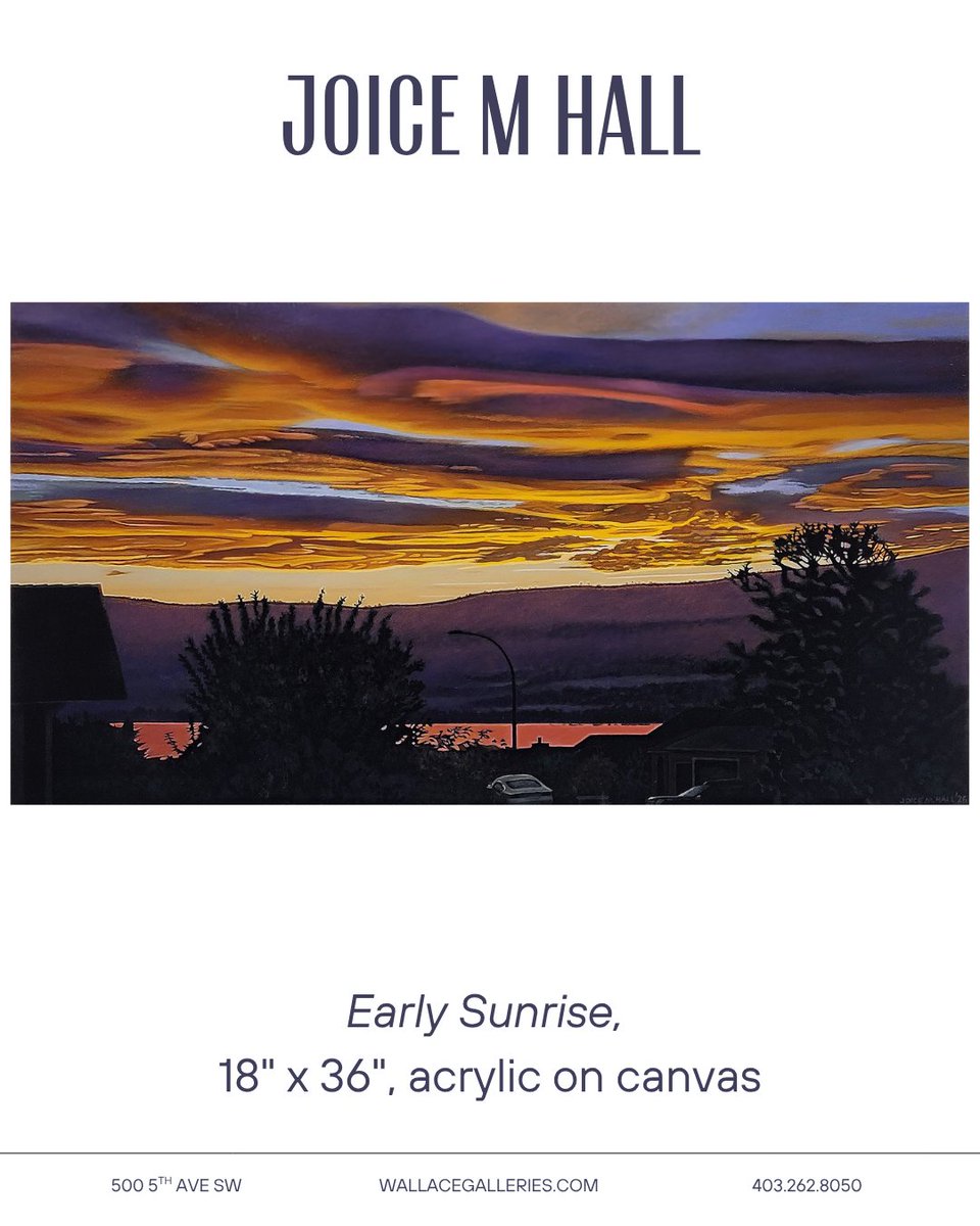 WallaceGallery's tweet image. our newest arrivals by Joice M Hall!  for more information contact us @wallacegalleries.

#sunrise #sunset #colourful #JoiceMHall #kelowna #wallacegalleries #urbanlandscape