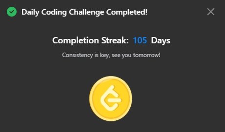 RootMadhav's tweet image. Day - 105
LeetCode POTD
LeetCode - 2515
Problem - Shortest Distance to Target String in a Circular Array 
#LeetCode #LeetCodeStreak #Coding #POTD #365daysofcode #POTDwithLeetCode