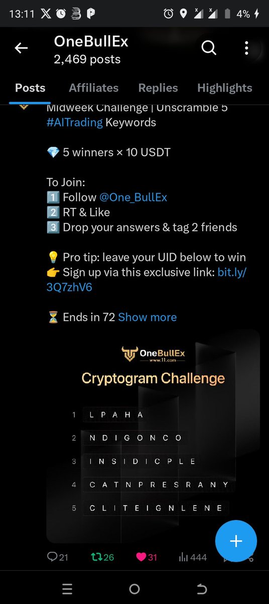 prettymima001's tweet photo. @One_BullEx ALPHA
NOCODING 
DISCIPLINE
TRANSPARENCY
INTELLIGENCE

@jegax_ 
@domvortx 

Uid : 10057571

#OneBullEx #OneALPHA #AI #Giveaway #NoCoding https://t.co/SUnYhRpuhH