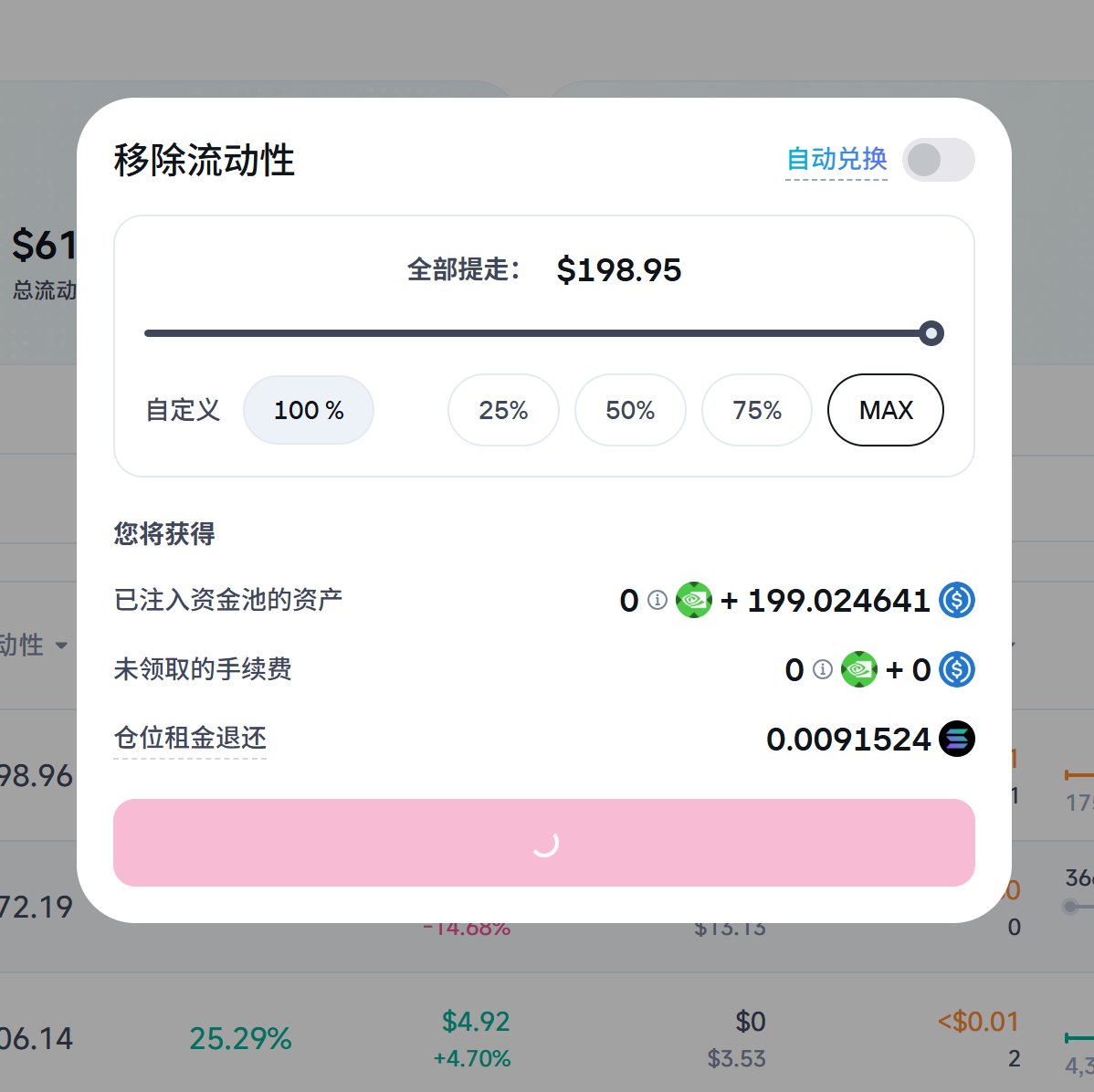 我的英伟达流动性池子已经溢出了，我设置的上限是194，现在英伟达股价到了196，我打算继续做特斯拉的池子 <a href="/byreal_io/">Byreal</a>