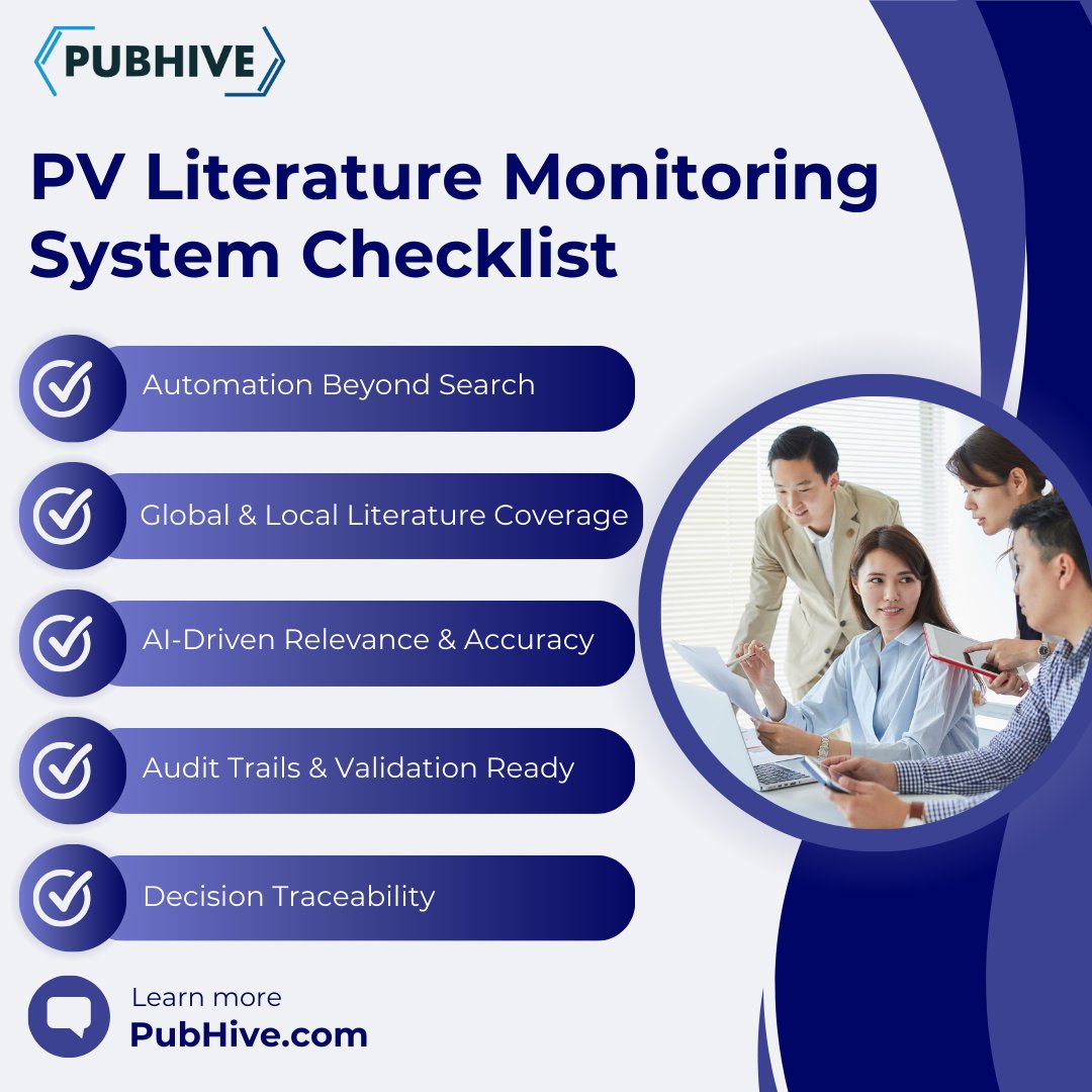 PV teams don’t just manage volume - they manage risk.
Choose platforms built for compliance, scalability, and real safety impact. 

Read more 👇
🔗pubhive.com/workflow-matte…

#Pharmacovigilance #LifeSciences #PharmaTech #PubHive