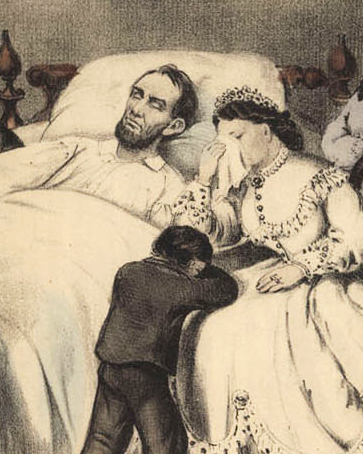 ALPLM's tweet image. Abraham Lincoln died at 7:22 a.m. on this day in 1865, about nine hours after John Wilkes Booth shot him from behind. 

#AbrahamLincoln #Assassination #CivilWar