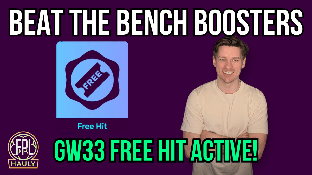 FPLHauly's tweet photo. 500,000 managers played their wildcard in GW32. 

If you're on GW33 Free Hit like me, watch my video on how we can Beat The Bench Boosters! https://t.co/FOSS95HU6l

Big thanks to @nextXI_fpl  for the squad graphics 🙌

#FPL #GW33 #Freehit https://t.co/7D0PbYsbD3