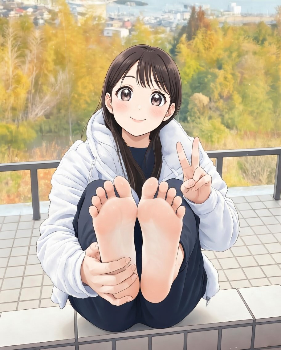 RdAsiaka11's tweet image. 事務員さんの娘さんの写真から生成いろいろ
#足裏　#生成AI