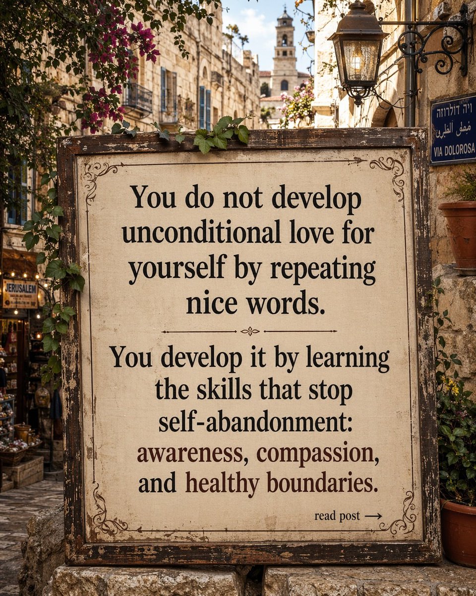 Unconditional love for yourself is not something you suddenly feel.

It is something you build by practicing skills.

Visit this page to learn ideas that help develop those skills: 

nextself.ai/wisdom/index

#traumahealing #spiritualgrowth #NextSelf