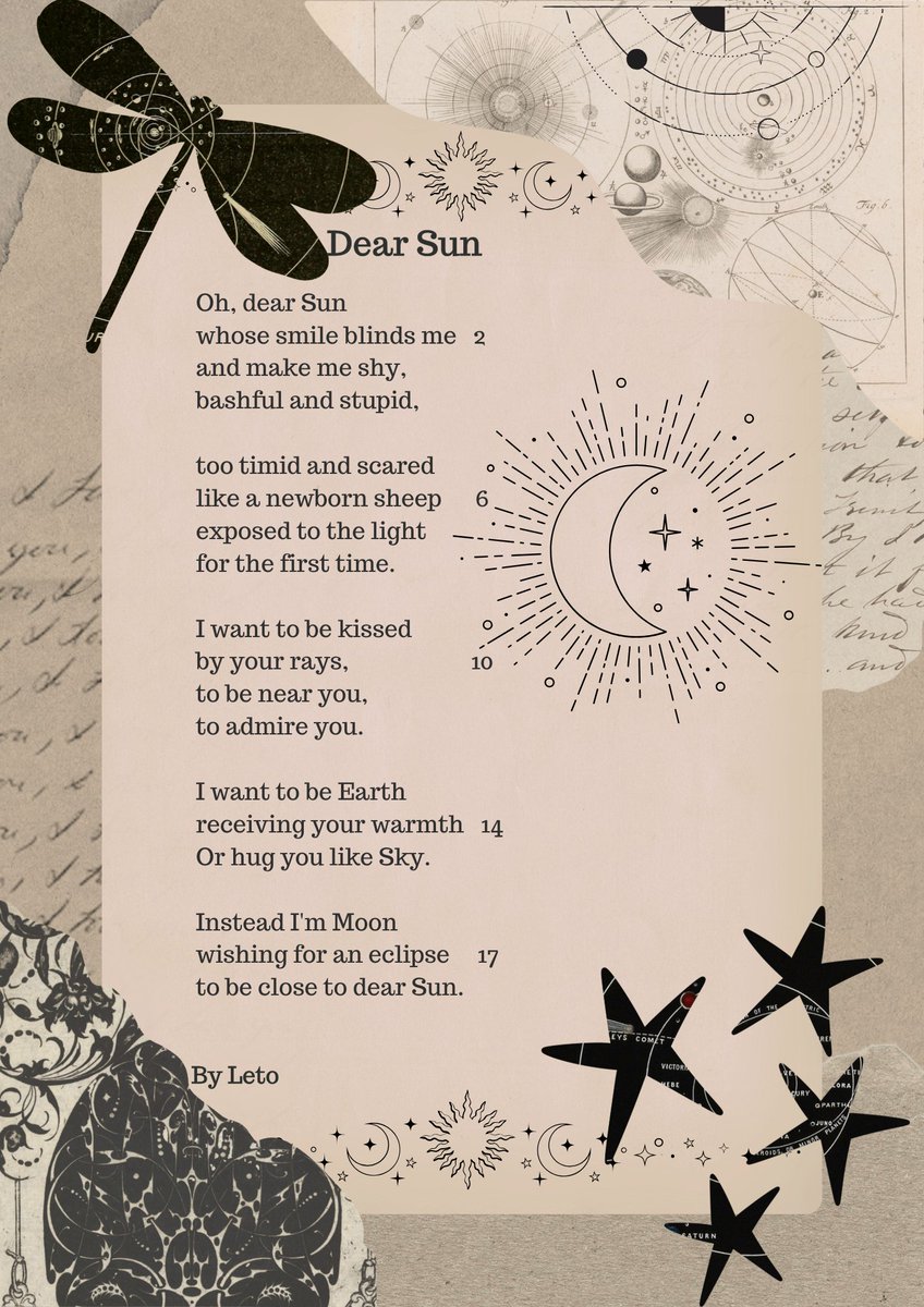 onesingle_fish's tweet photo. First time writing a poem. I have no idea how this works, pls help
#poem #poetry https://t.co/5gf3VWV8Vl