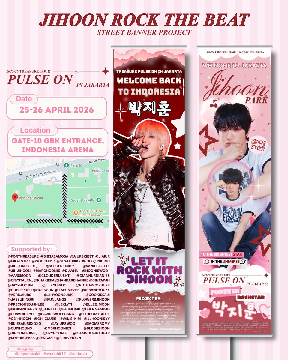 𝐑𝐄𝐀𝐃𝐘 𝐓𝐎 𝐑𝐎𝐂𝐊 𝚰𝐍𝐃𝐎𝐍𝐄𝐒𝚰𝐀 with PARK JIHOON 💥

Detail :
📍GBK Entrance Gate-10 Indonesia Arena
🗓 25-26 April 2026

Get your special moment with our Rockstar in jakarta📸

#JIHOON #지훈 #TREASURE #트레저  #JihoonRockTheBeat
#PULSE_ON_IN_JAKARTA