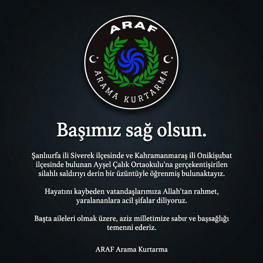 ArafHatay's tweet photo. #Saldırı 
#Kahramanmaraş https://t.co/MJMcWV6HbC