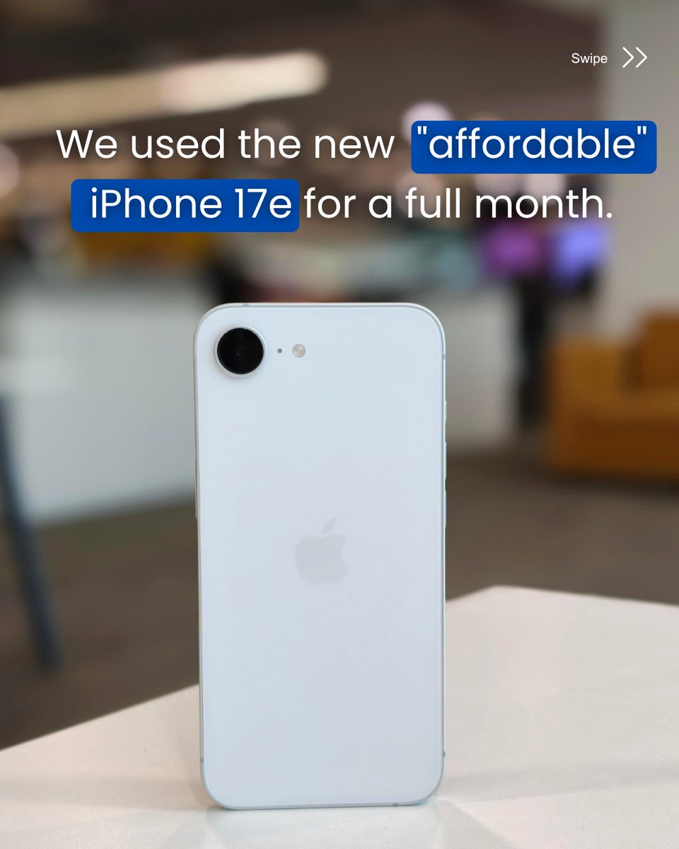 jagranhitech's tweet image. We used the iPhone 17e for a full month 
Some things impressed us, some didn’t.

Here’s our honest take.

Watch the full video on YouTube 

#iPhone17e #iPhoneReview #AppleIndia #SmartphoneReview #MobileReview
